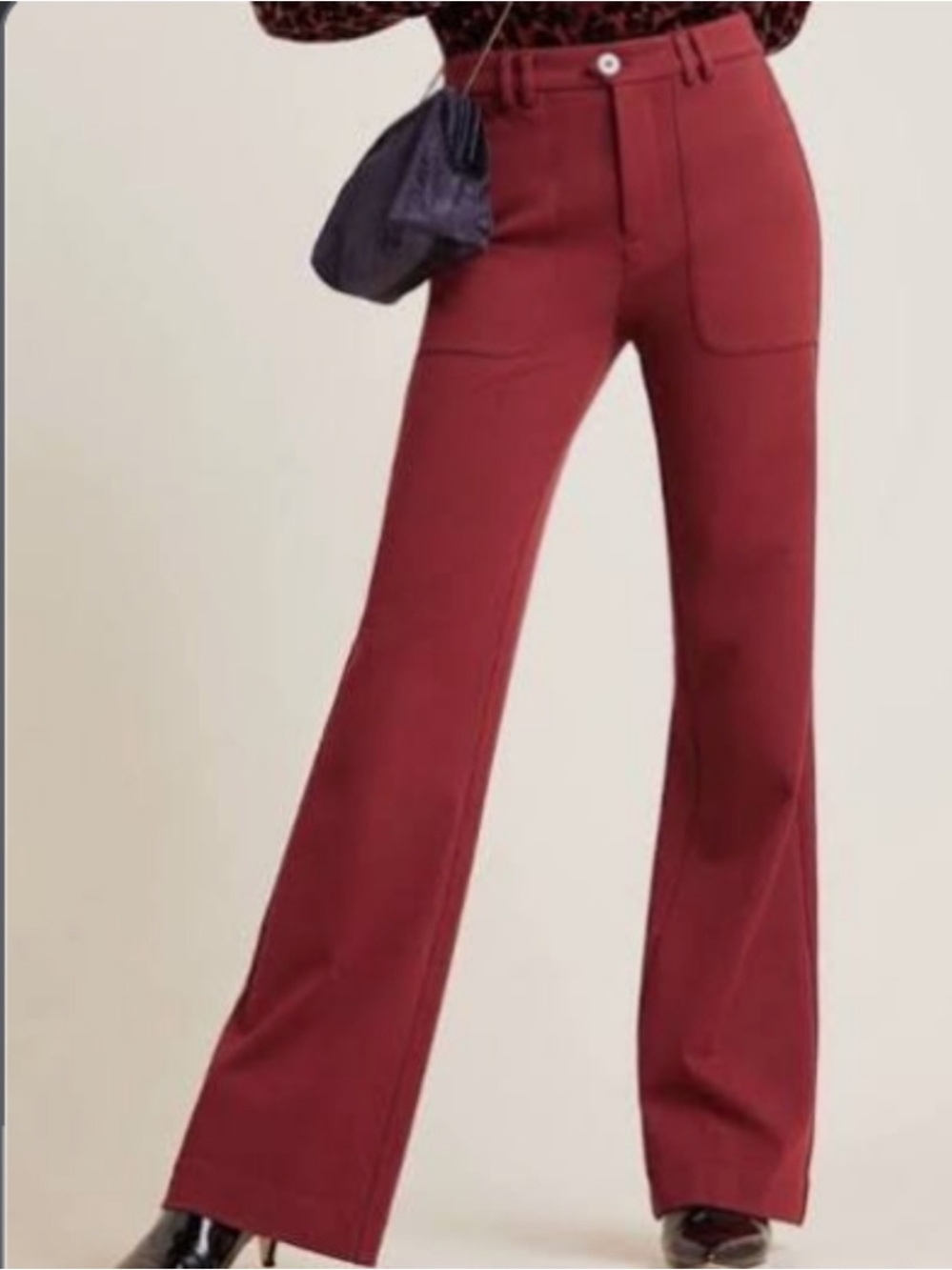 Anthropologie The Essential Trouser Wide-Leg Pants Size: 6